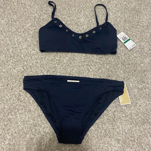 Michael Kors Other - NWT Michael Kors Grunge Luxe Navy Bikini